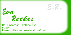 eva retkes business card